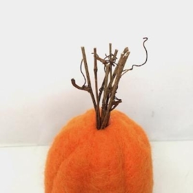 Orange Wool Pumpkin 12cm