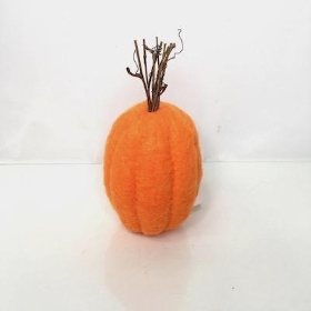 Orange Wool Pumpkin 12cm