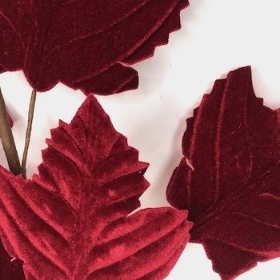 Red Velvet Maple Leaf Spray 66cm