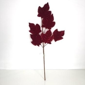 Red Velvet Maple Leaf Spray 66cm