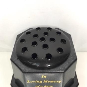 Black In Loving Memory Dad Memorial Pot 