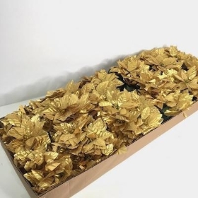 48 x Gold Poinsettia Bush 29cm