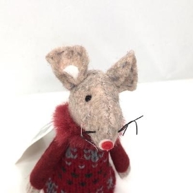 Red Jumper Fabric Mouse 8cm