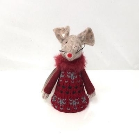 Red Jumper Fabric Mouse 8cm