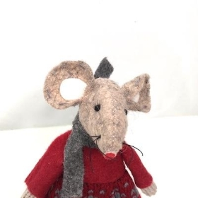 Red Mouse In Clogs 11cm