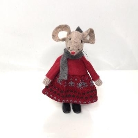 Red Mouse In Clogs 11cm