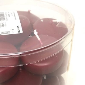 Dusky Red Floating Candles x 28