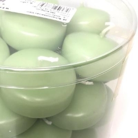 Soft Green Floating Candles x 28