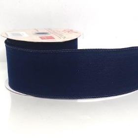 Navy Velvet Ribbon 63mm