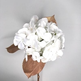 White Glittered Hydrangea 45cm