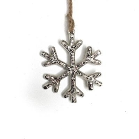 Metal Hanging Snowflake 8cm