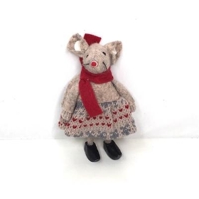 Dress Mouse In Clogs 11cm