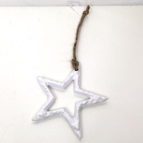 White Metal Hanging Star 9cm