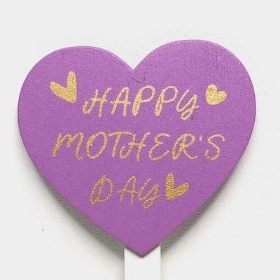 Lilac Happy Mothers Day Pick x 12