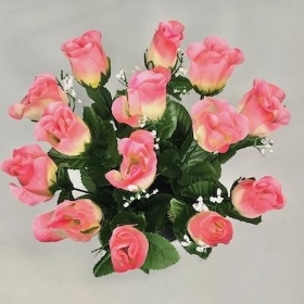 Pink Rosebud Grave Pot 30cm