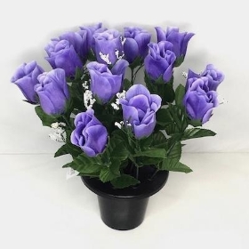 Lilac Rosebud Grave Pot 30cm