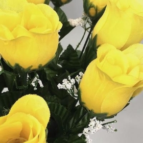 Yellow Rosebud Grave Pot 30cm