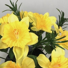 Yellow Daffodil Grave Pot 26cm