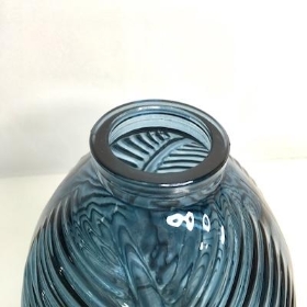 Blue Leaf Vase 13cm