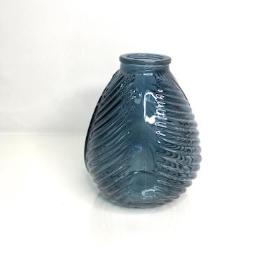 Blue Leaf Vase 13cm