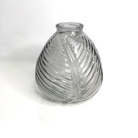 Grey Leaf Vase 13cm