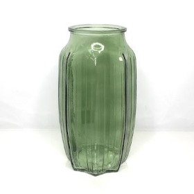 Vintage Green Flower Vase 21cm