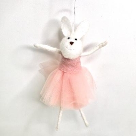 Pink Rabbit In Tutu 15cm