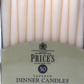 Ivory Tapered Candle 25cm x 50