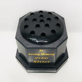 Black In Loving Memory Sister Pot