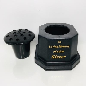 Black In Loving Memory Sister Pot