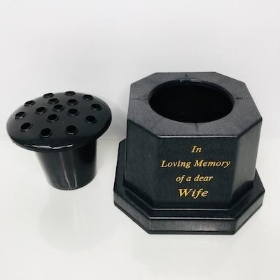 Black In Loving Memory Wife Pot