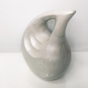 Ivory Ceramic Teardrop Ashes Urn 27cm