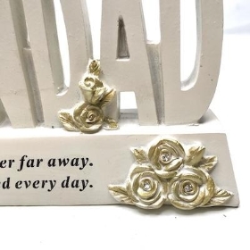 Grandad Gold Roses Memorial 11.5cm