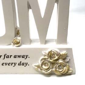 Mum Gold Roses Memorial 11.5cm