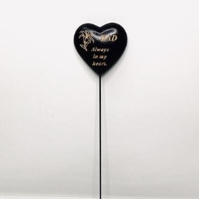 Dad Black Heart Stick 34cm