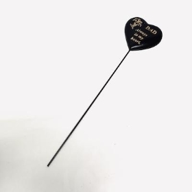 Dad Black Heart Stick 34cm