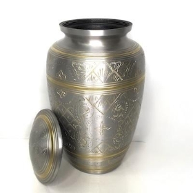 Silver And Gold Ashes Urn 27cm