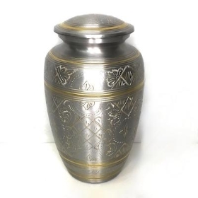 Silver And Gold Ashes Urn 27cm