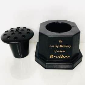 Black In Loving Memory Brother Pot