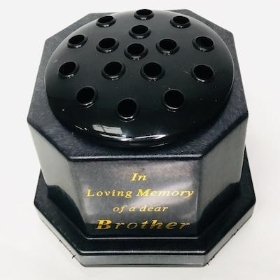 Black In Loving Memory Brother Pot