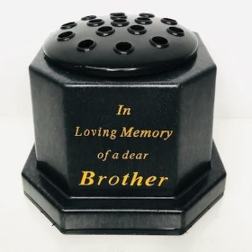 Black In Loving Memory Brother Pot