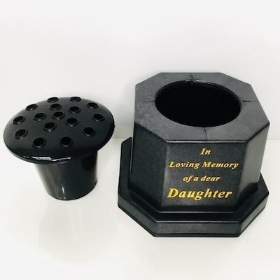 Black In Loving Memory Daughter Pot