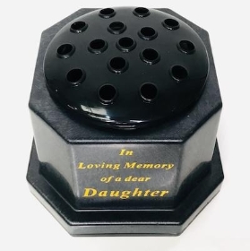 Black In Loving Memory Daughter Pot