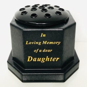 Black In Loving Memory Daughter Pot