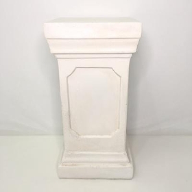 Cream Stone Pedestal Stand 48cm