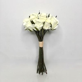 Ivory Rosebud Bundle 30cm