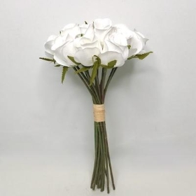 White Rosebud Bundle 30cm