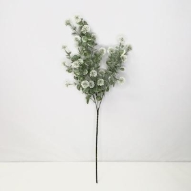 Green Frosted Pom Pom Stem 68cm