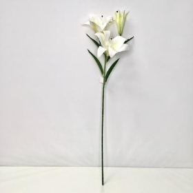 Ivory Lily Stem 80cm