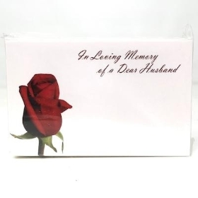 In Loving Memory Husband Small Florist Cards 